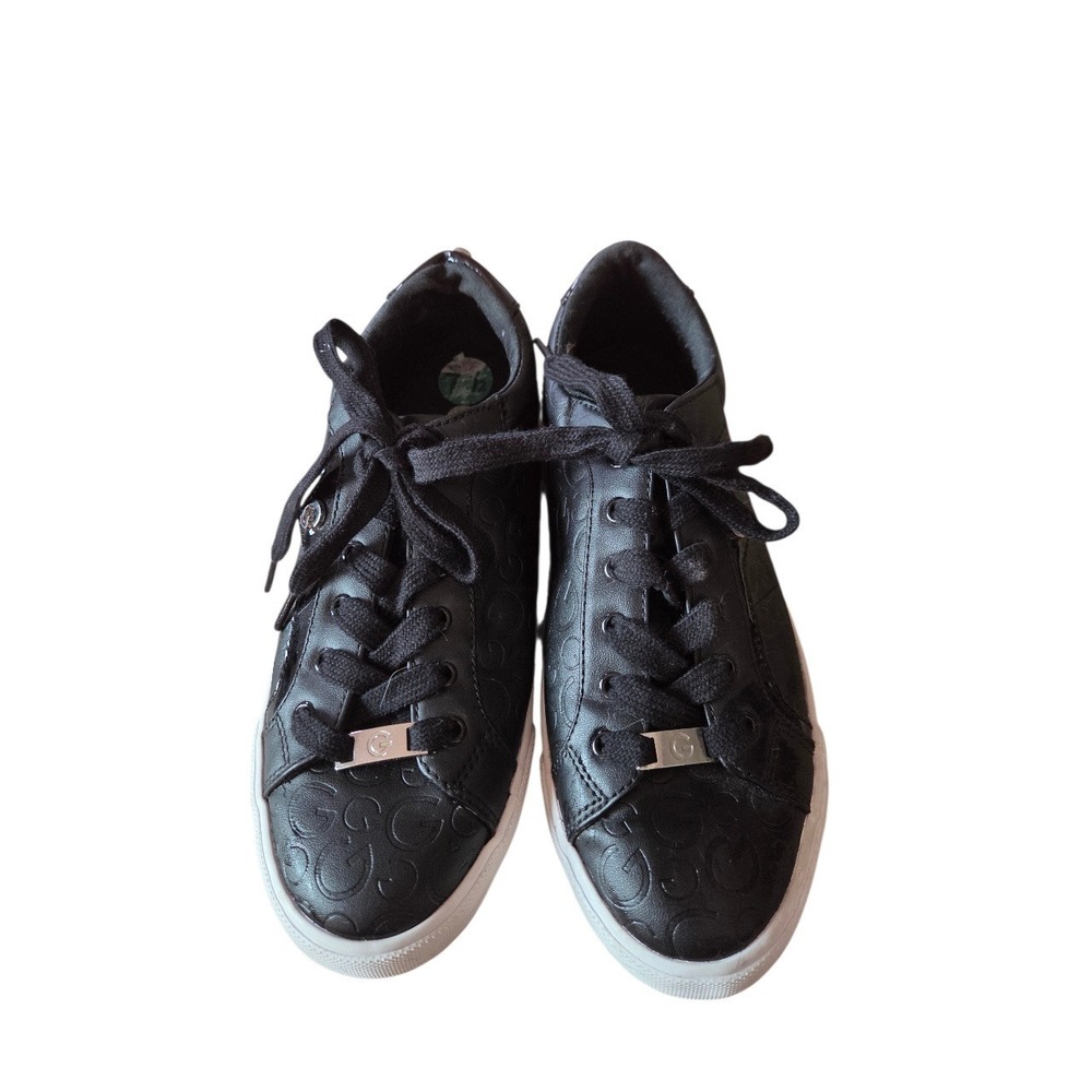 Guess‎ GBG Los Angeles Black Logo Embossed Lace-Up Sneakers Women's 7.5